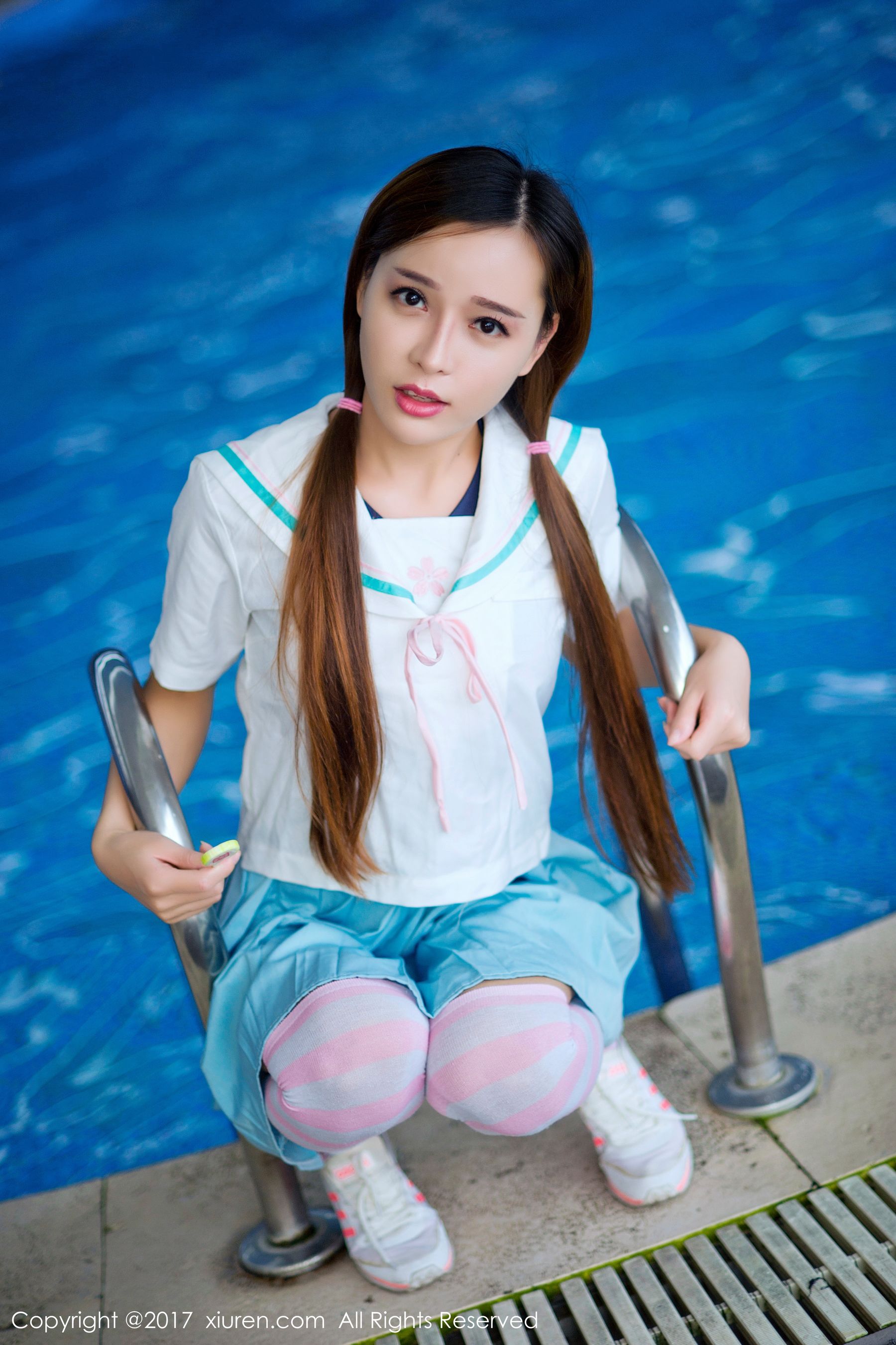 Ai Xiaoqing Human Boom BathJapanese Student Service Swimming Pool Lollipop Xiuren Xiuren No.866