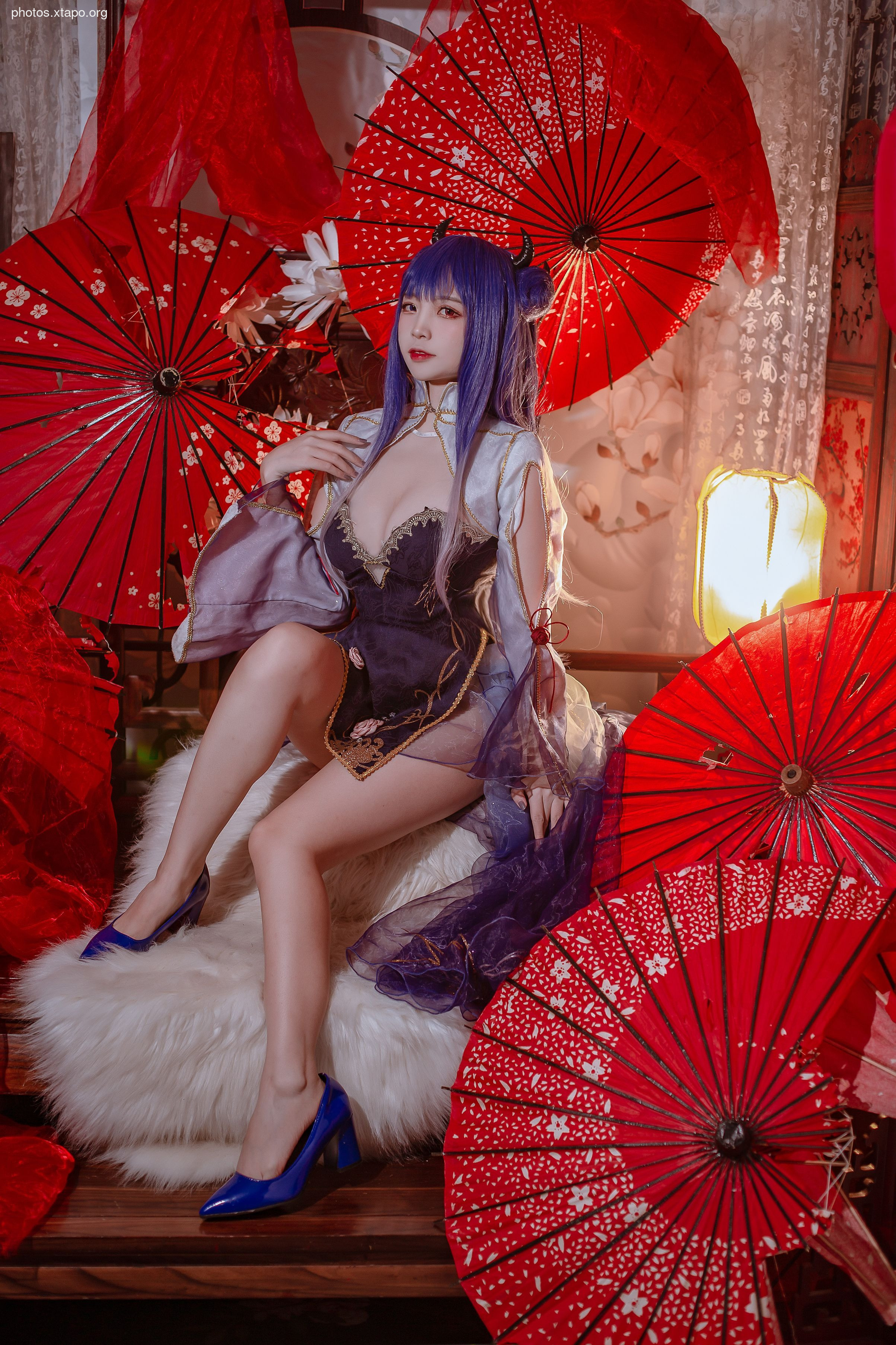 Popular coser Nisa - Blue Ibuki Cheongsam 29P-197MB