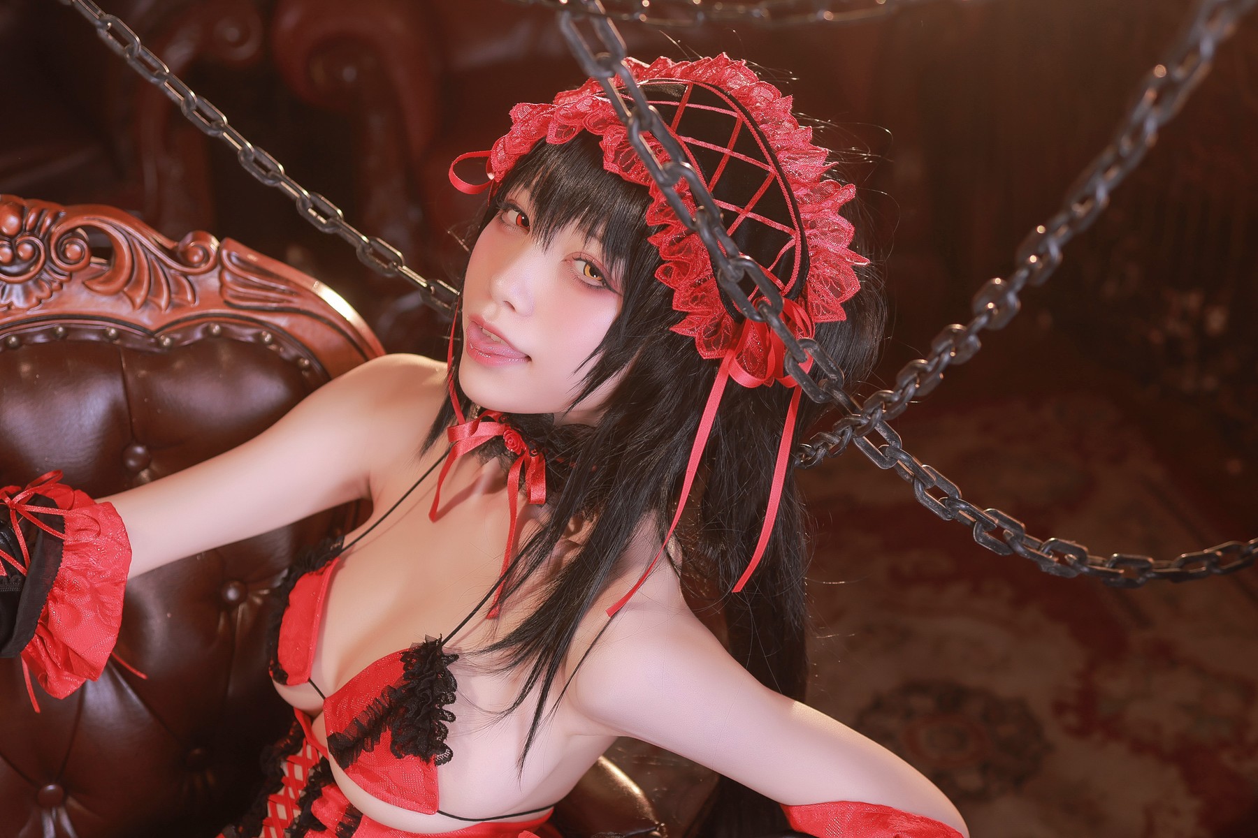 Shui Miao aqua Cosplay Tokisaki Kurumi