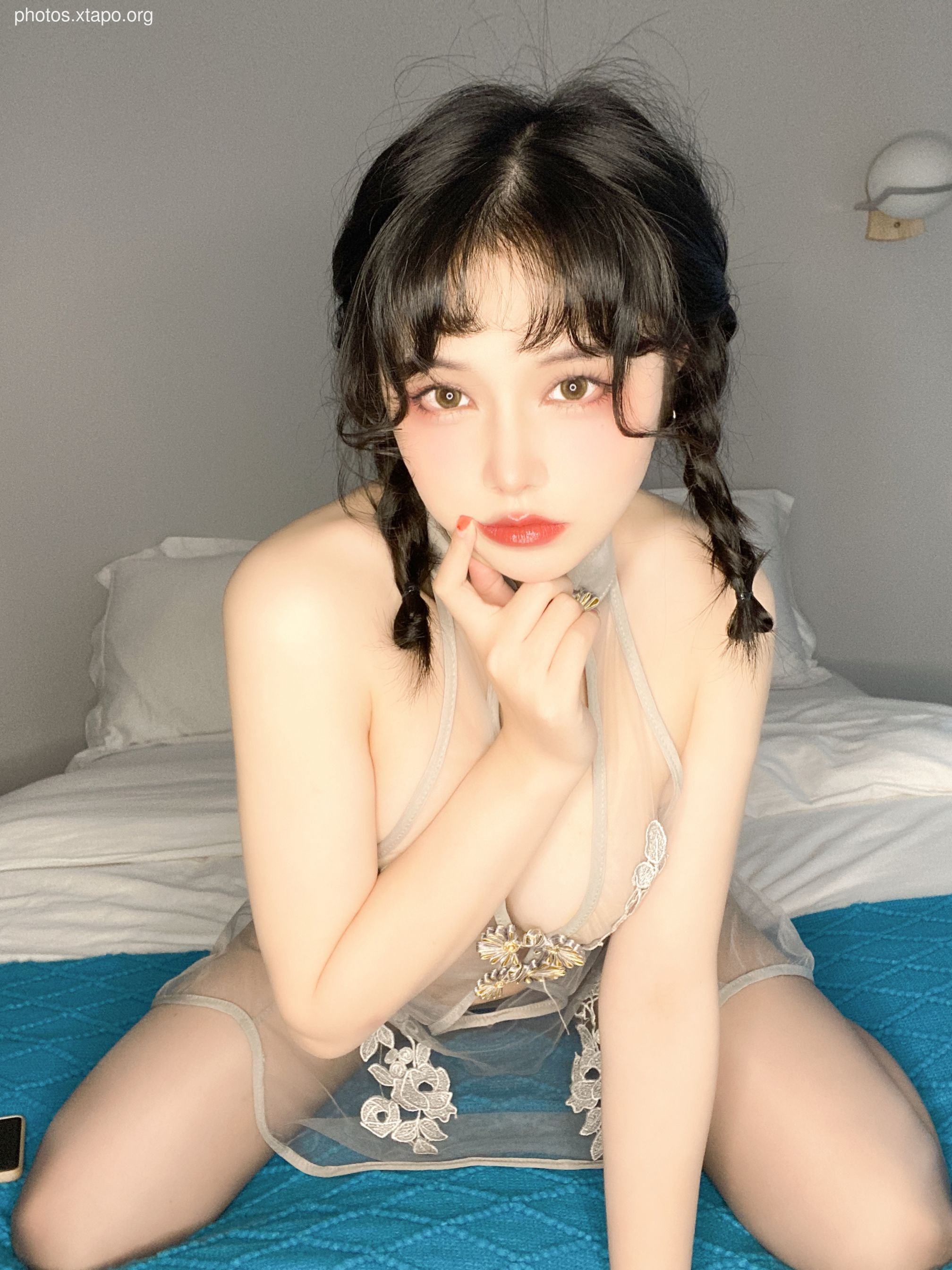 July meow transparent gray tear socks 45P-448MB