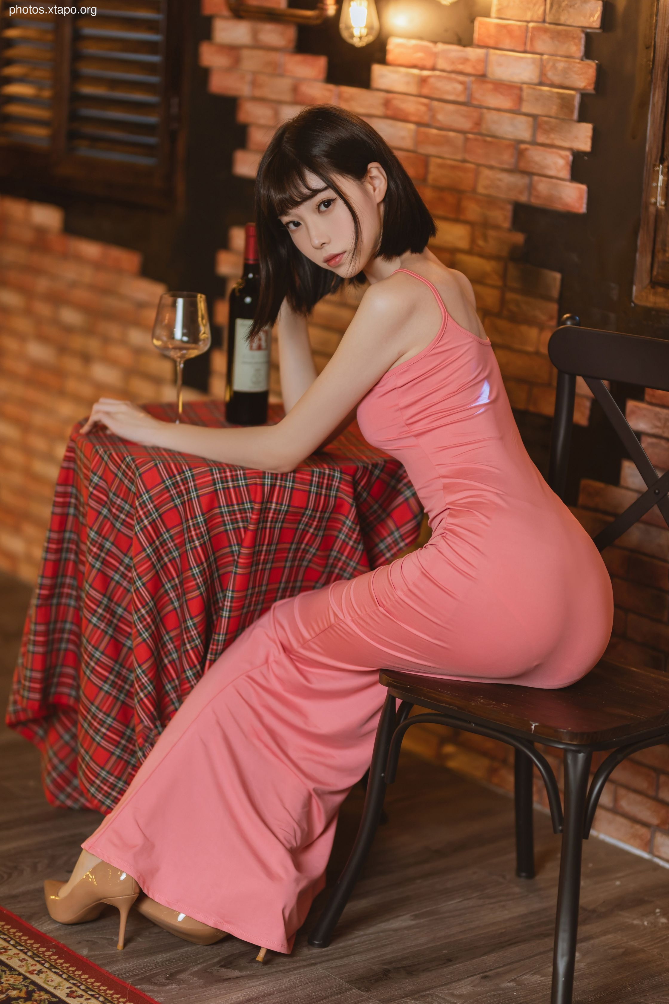 Xu Lan LAN pink long skirt 40P-296MB