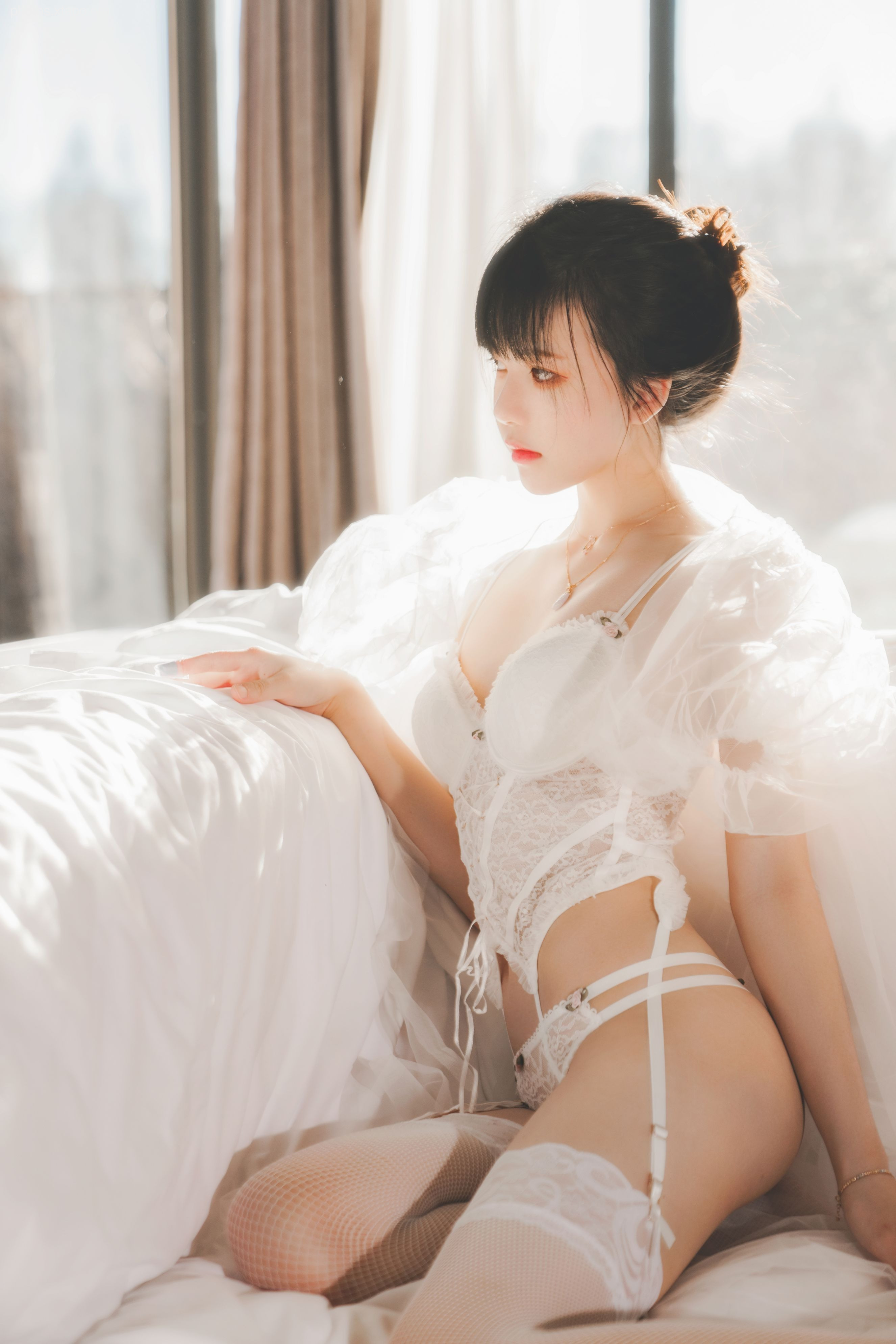 糖 桜 – -White gauze sugar