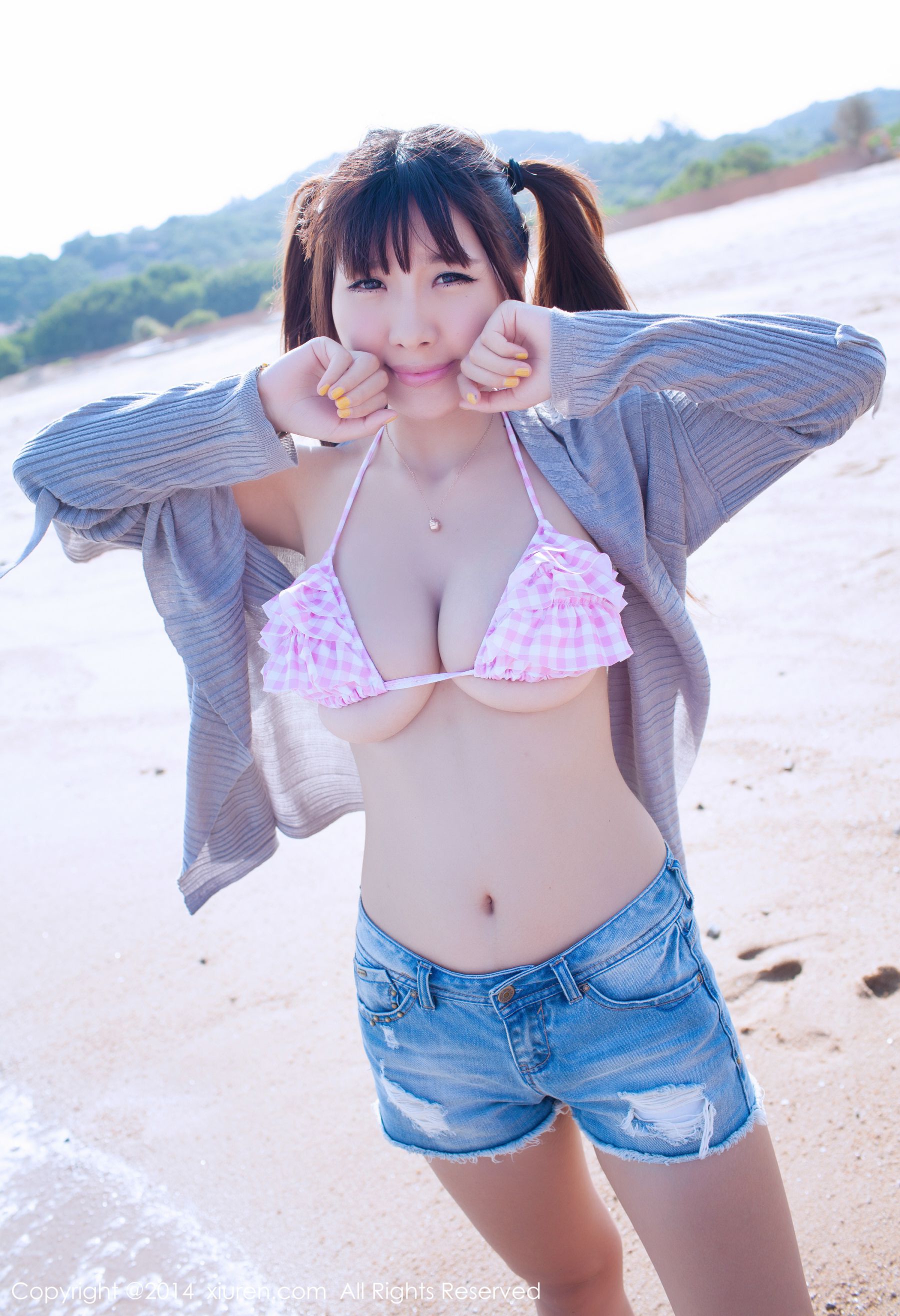 Li Zhenji/Xiao Qian Sunny Blasting Milk UnderwearSeaside Series Xiuren No.227