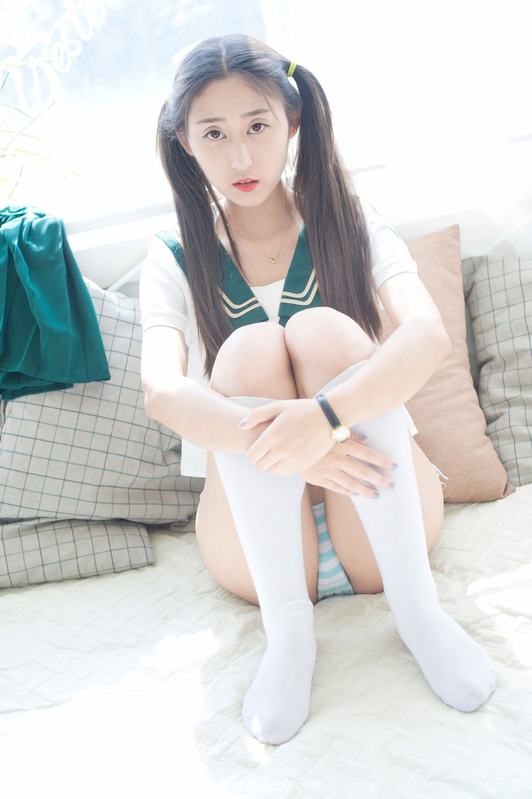 Yu Han Iris Student UniformPetal Underwear Xiuren No.802