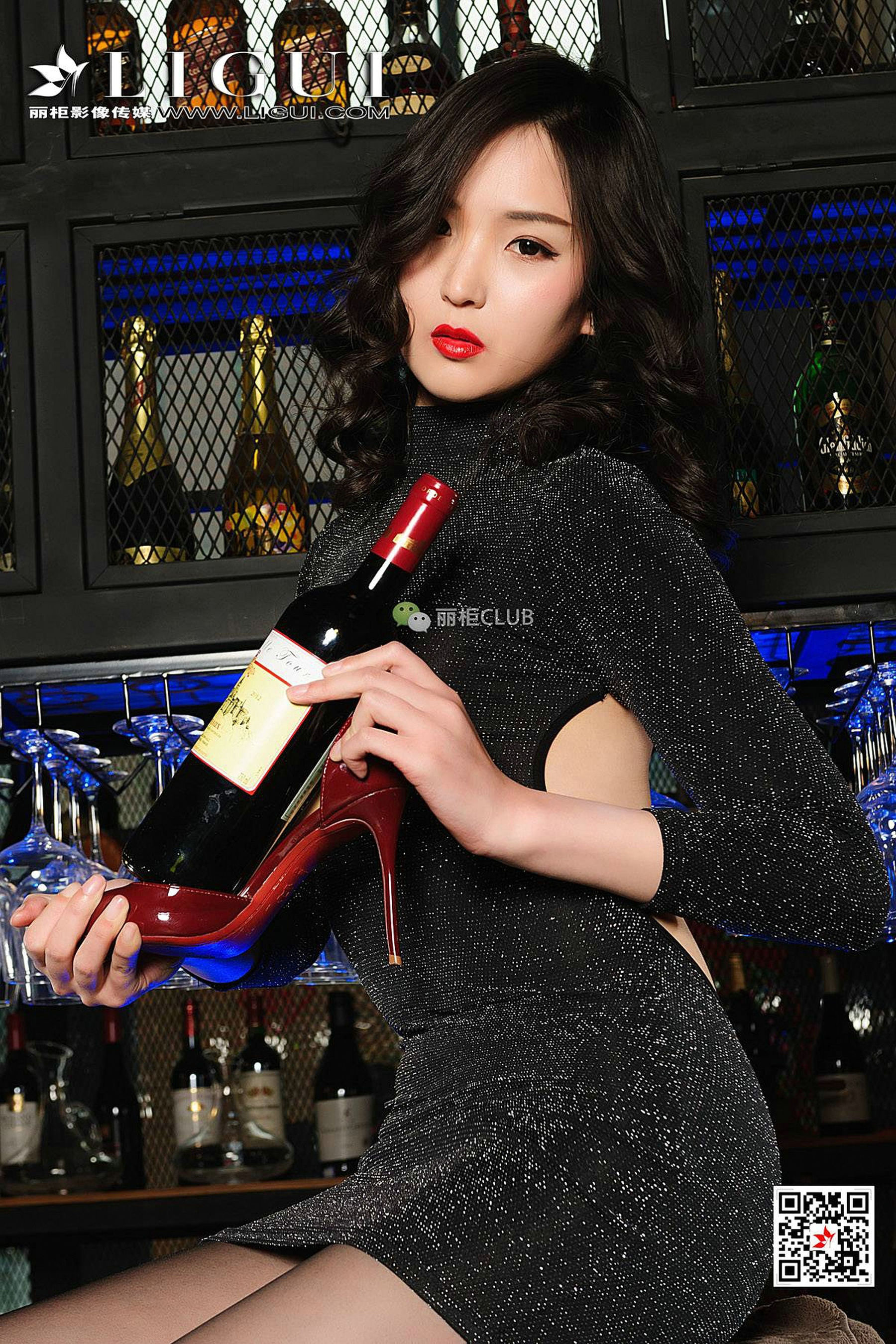 Leg Model Xiaoge Nightclub Black Silk Girl Ligui