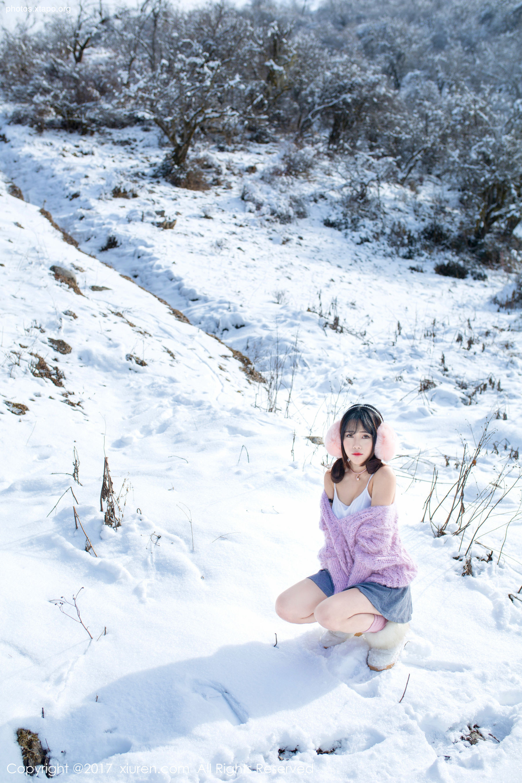 Dou Dou Liang Youlina Winter Snow Human Photography Xiuren No.720