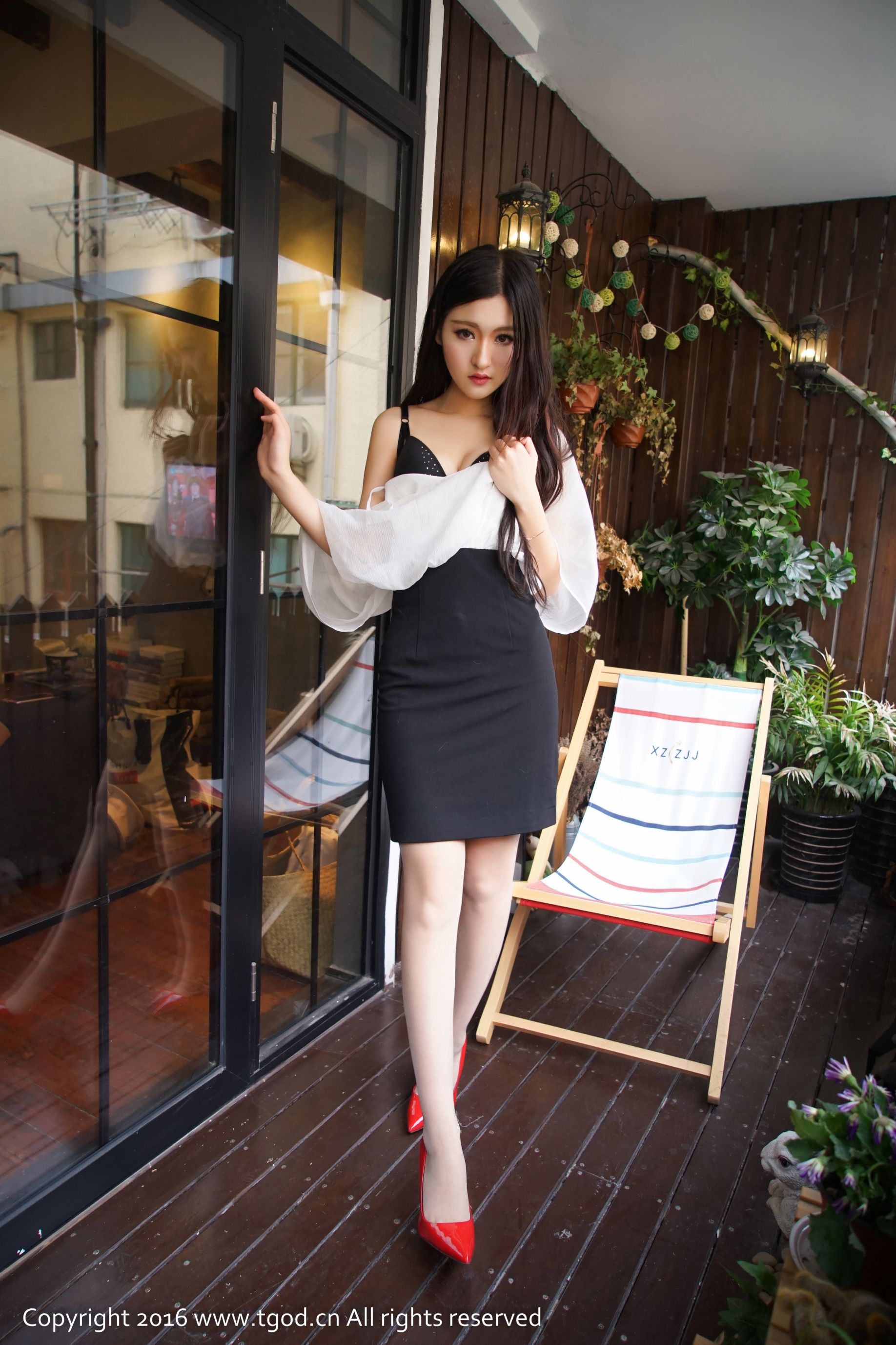 Shen Mengyao G-CAT Fox COSUniform Stockings Temptation Push Goddess TGOD