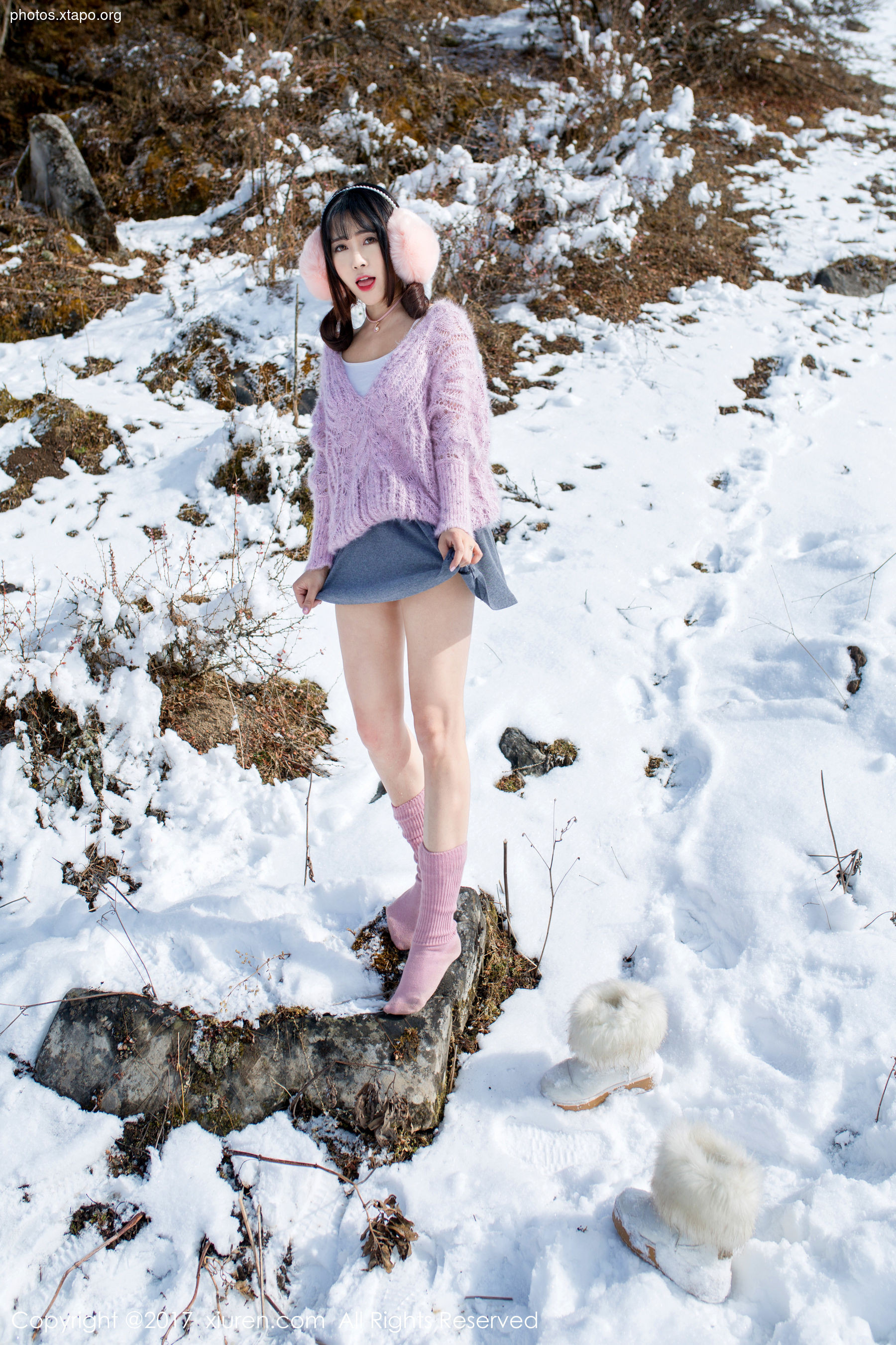 Dou Dou Liang Youlina Winter Snow Human Photography Xiuren No.720