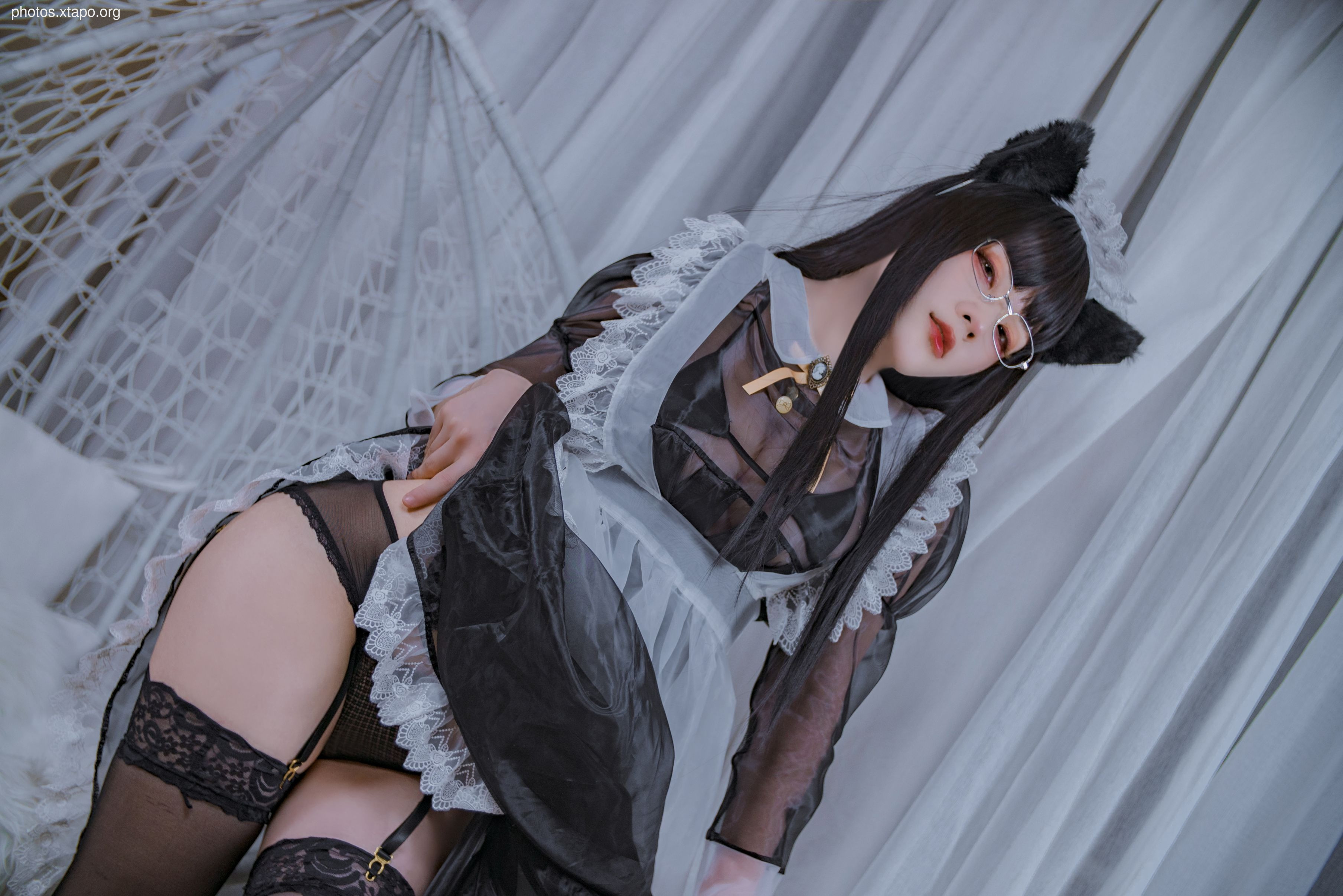 No.003 Black Transparent Maid 54P-598MB