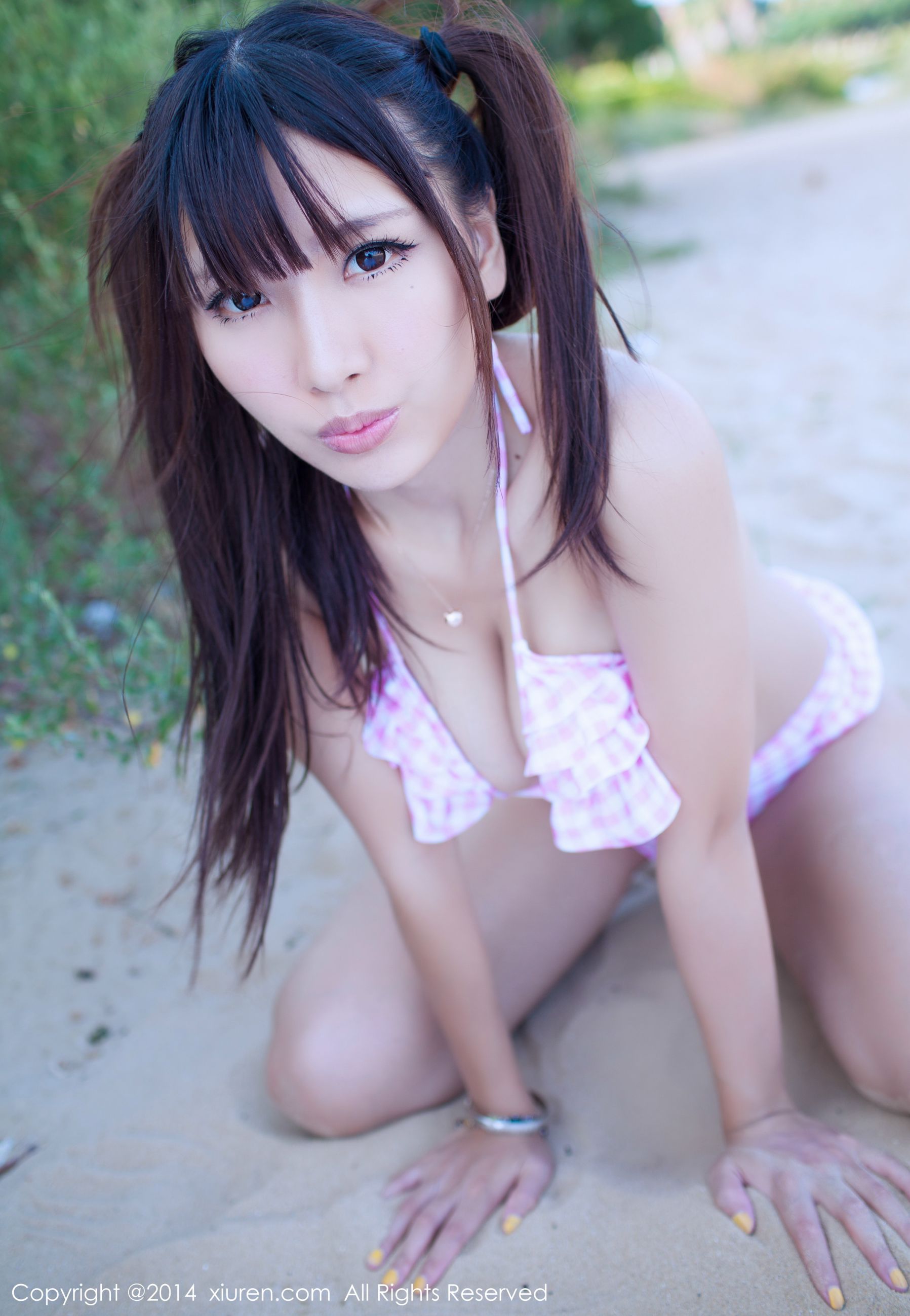 Li Zhenji/Xiao Qian Sunny Blasting Milk UnderwearSeaside Series Xiuren No.227