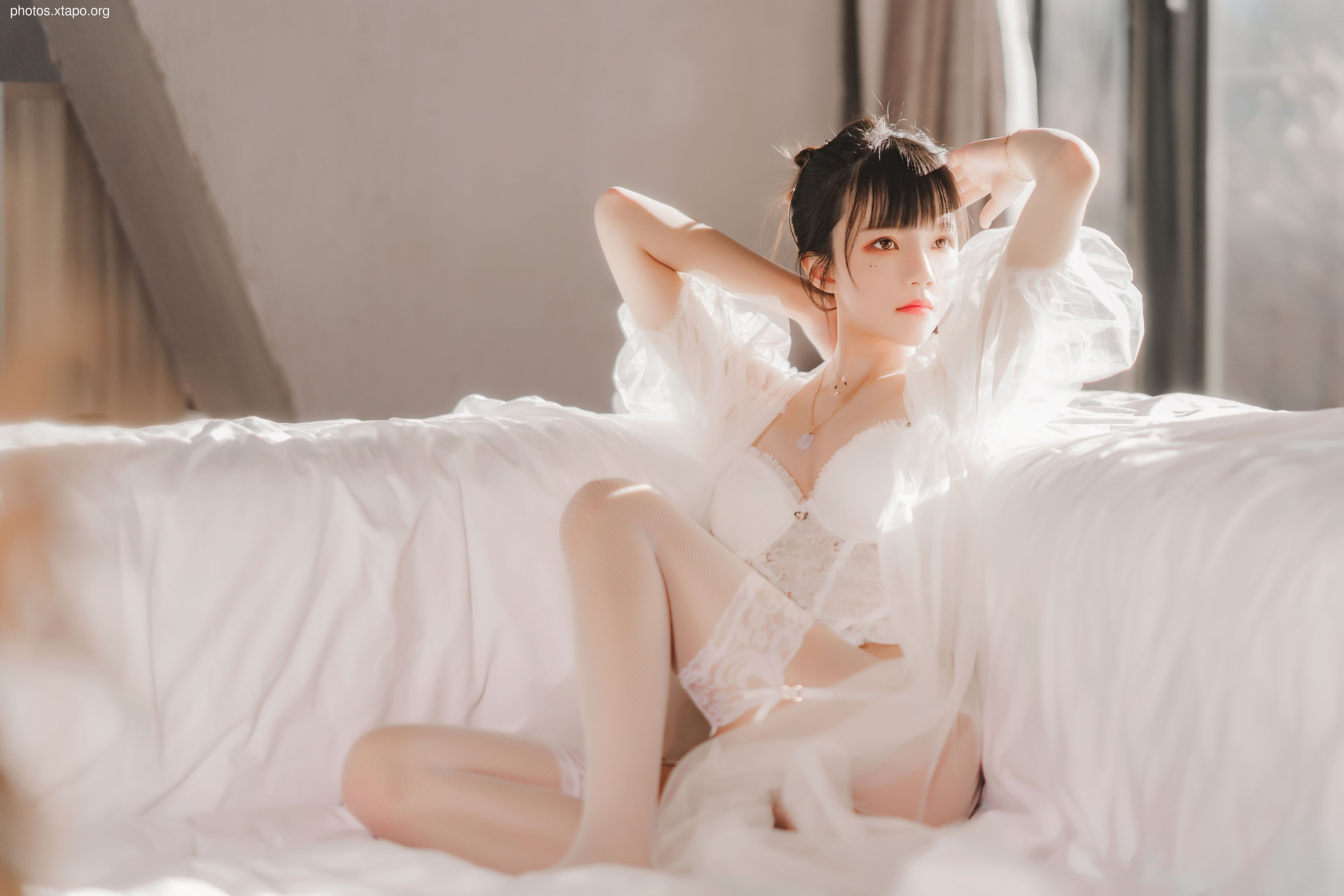 糖 桜 – -White gauze sugar